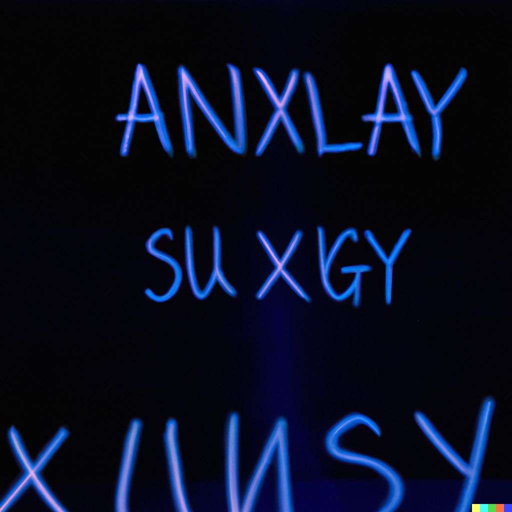 a representation of anxiety, laser light show
